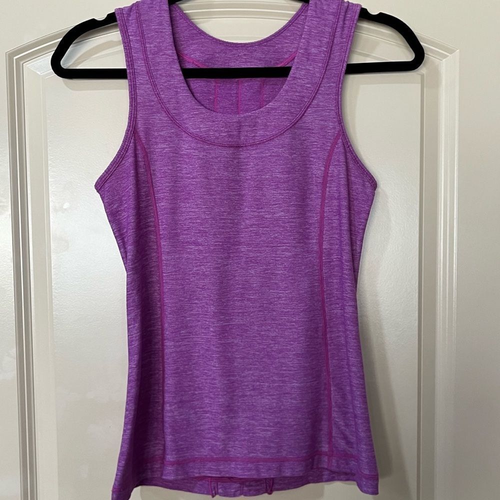 LULULEMON Berry Dash Ruffle Back Tank Top Women’s Size 4 - Picture 2 of 3